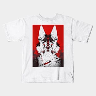 Futuristic Cyberpunk Gothic Wolf - Goth Grunge ,Punk Occult Kids T-Shirt